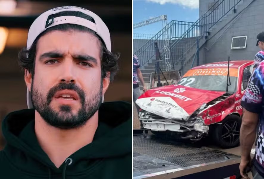 Caio Castro sofre acidente durante treino livre da Cascavel de Ouro; equipe atualiza estado Caio Castro sofre acidente durante treino livre da Cascavel de Ouro; equipe atualiza estado