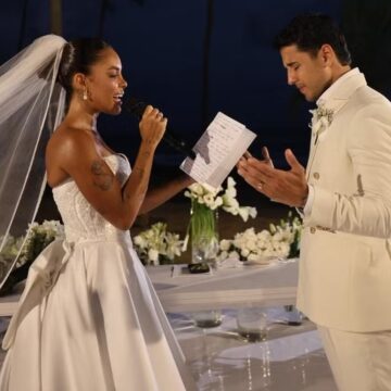 Sthe Matos abre álbum de fotos do casamento com Kevi Jonny na Costa do Sauípe; veja