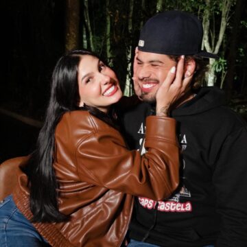 Ana Castela e Zé Felipe aparecem trocando carinhos em novas fotos
