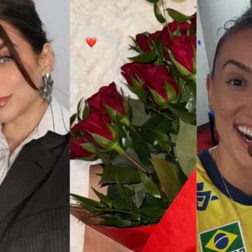 Bruna Unzueta exibe buquê de flores após assumir namoro com Gabriela Guimarães Bruna Unzueta exibe buquê de flores após assumir namoro com Gabriela Guimarães
