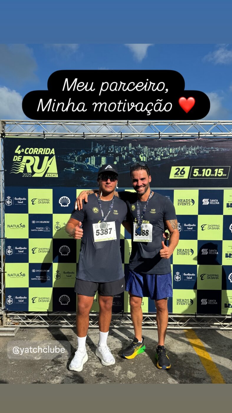 Daniel Cady participa de corrida de rua ao lado do filho, Marcelo Sangalo Daniel Cady participa de corrida de rua ao lado do filho, Marcelo Sangalo