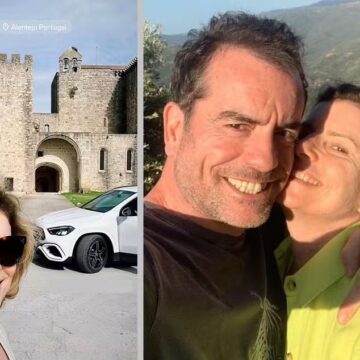 Após o fim de Vale Tudo, Débora Bloch curte férias com o marido em Portugal