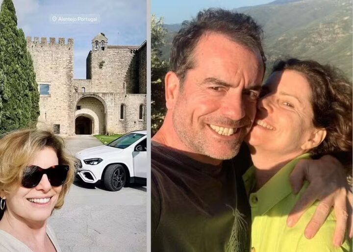 Após o fim de Vale Tudo, Débora Bloch curte férias com o marido em Portugal