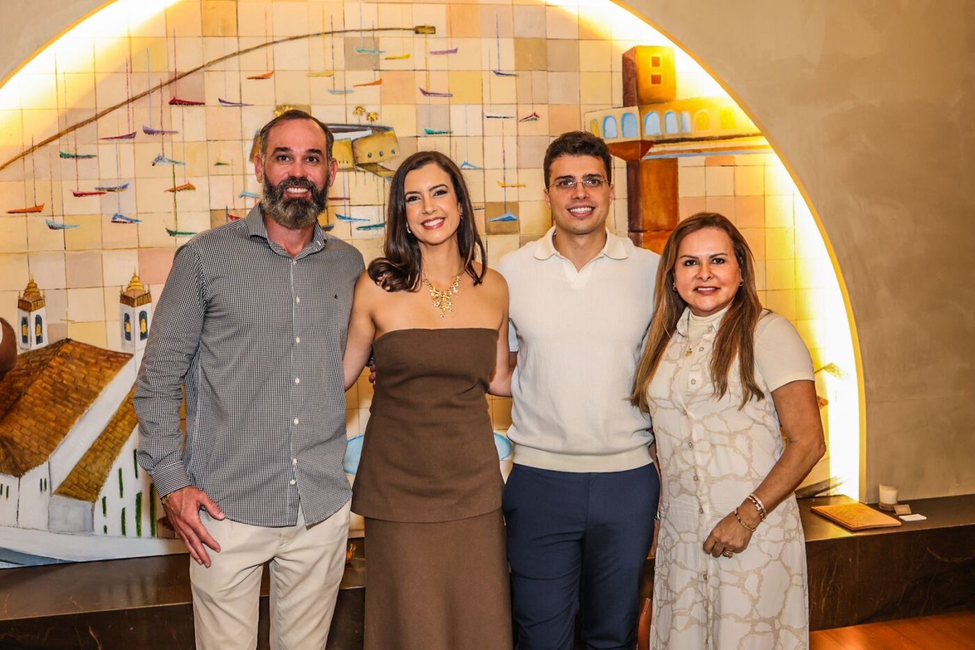 Alexandre Garcia, Patrícia Martinez, Alex Álem e Sheila Magalhães