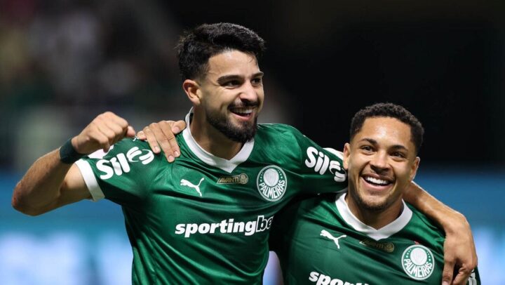 Palmeiras goleia o Vasco em noite da dupla Flaco-Roque; veja gols e lances