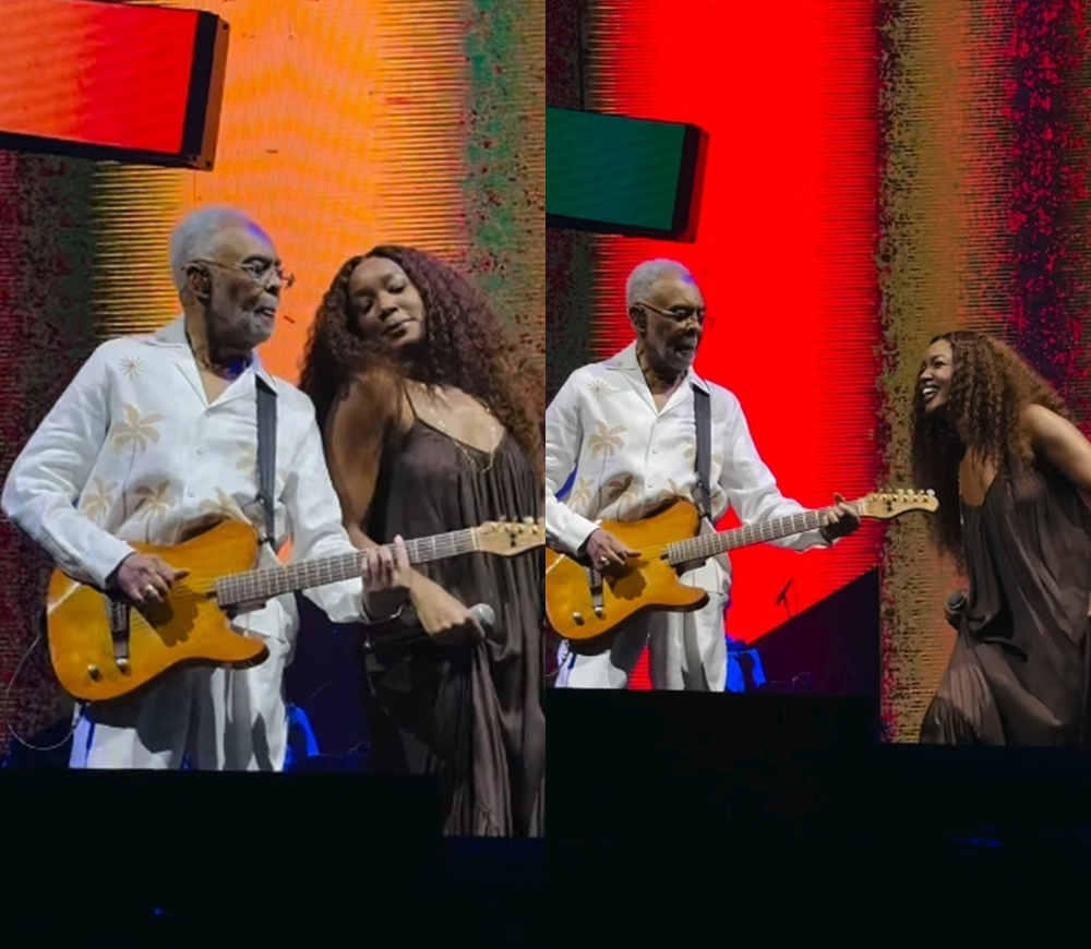 Gilberto Gil recebe Iza em show da turnê ‘Tempo Rei’ no Rio de Janeiro; assista Gilberto Gil recebe Iza em show da turnê ‘Tempo Rei’ no Rio de Janeiro; assista
