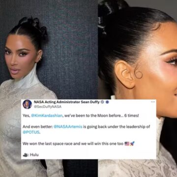 Após Kim Kardashian duvidar da ida do homem à Lua, NASA rebate: ‘Fomos seis vezes’ Após Kim Kardashian duvidar da ida do homem à Lua, NASA rebate: ‘Fomos seis vezes’
