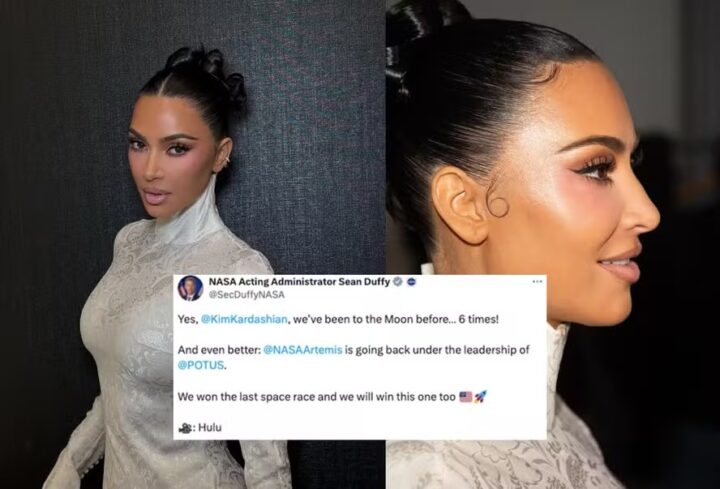Após Kim Kardashian duvidar da ida do homem à Lua, NASA rebate: ‘Fomos seis vezes’ Após Kim Kardashian duvidar da ida do homem à Lua, NASA rebate: ‘Fomos seis vezes’