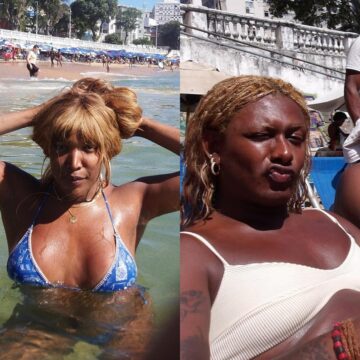 Em Salvador, Liniker curte praia no Porto da Barra com Majur; veja fotos