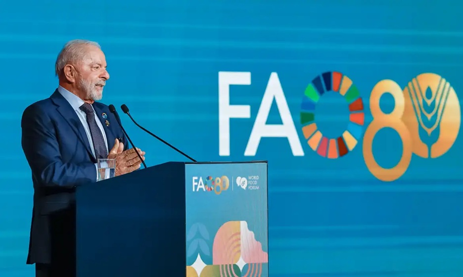 ‘Fome é irmã da guerra’, diz Lula no Fórum Mundial da Alimentação