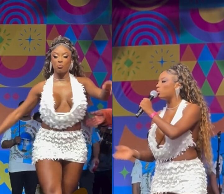 Ex-BBB Lumena rouba a cena em evento de Carnaval do Rio e recebe elogios por “samba baiano”