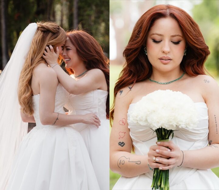 Mari Fernandez posta fotos inéditas do casamento com Julia Ribeiro: ‘O dia mais feliz’