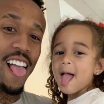 Éder Militão posa com filha após críticas sobre ausência e viagem com esposa