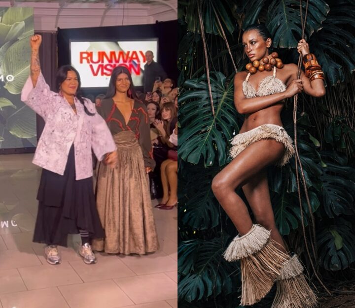 Estilista indígena brilha em Paris com desfile em homenagem a Chico Mendes