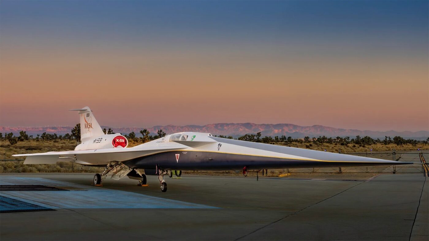 NASA inicia testes do X-59, avião supersônico que promete voos silenciosos