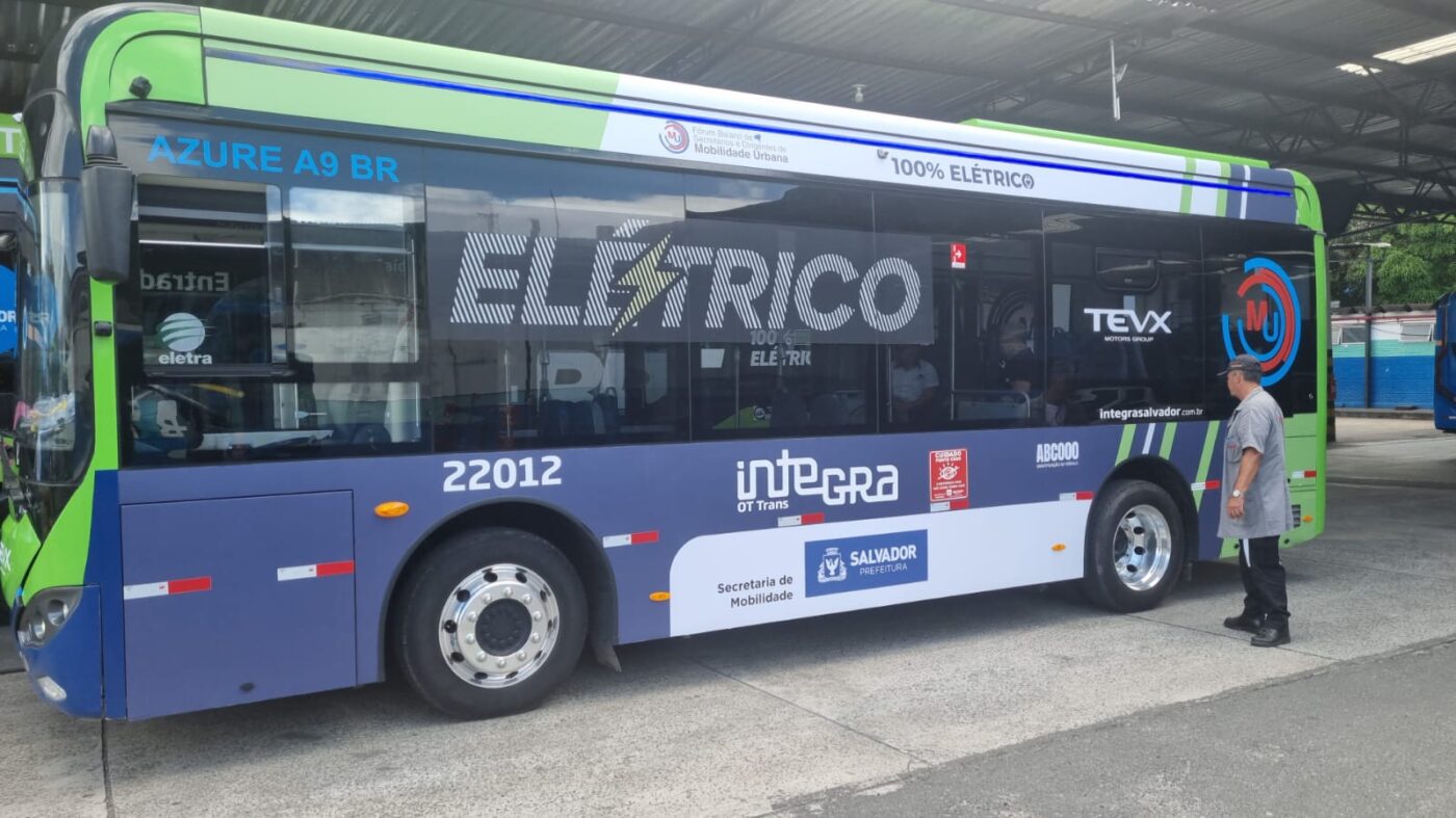 Salvador inicia testes com ônibus 100% elétrico ligando Praça da Sé ao Campo Grande Salvador inicia testes com ônibus 100% elétrico ligando Praça da Sé ao Campo Grande