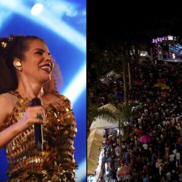Vanessa da Mata faz show lotado em Cruz das Almas e comemora: ‘Mar de gente’