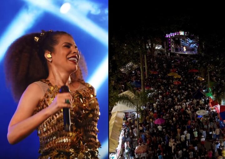 Vanessa da Mata faz show lotado em Cruz das Almas e comemora: ‘Mar de gente’