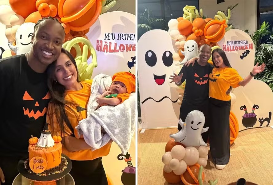 Carol Peixinho e Thiaguinho celebram primeiro mês do filho com declaração nas redes sociais