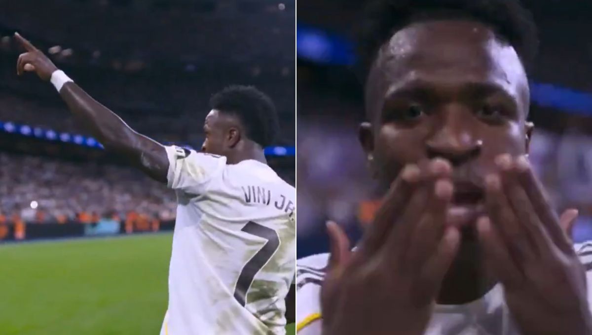 Vini Jr faz 2, manda beijos, aponta pra camarote e web liga gesto a Virginia; veja vídeos