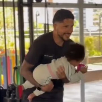 Ex de Iza, Yuri Lima se declara após passar a tarde com a filha: ‘De onde venho tirando força’