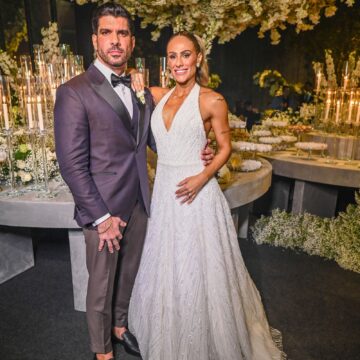 Joaquim e Priscila Freitas se casam em Salvador com festa ao som de Jonas Esticado e Levi Alvim; veja fotos