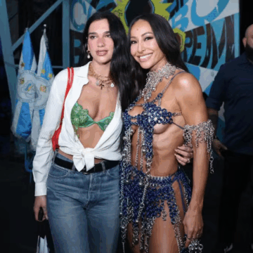 Ela não para! Dua Lipa curte noitada de samba na quadra da Vila Isabel, no Rio