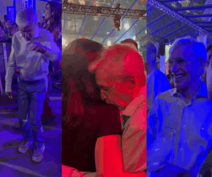 Caetano e Paula Lavigne entram no ritmo e se jogam no samba no Rio de Janeiro