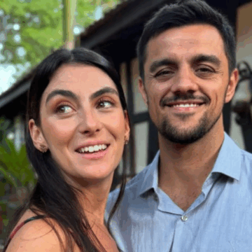 Esposa de Felipe Simas diz que já orou para ator não conseguir papel: “É difícil e mexe com a nossa família”