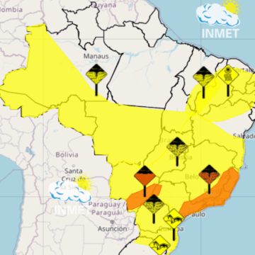 Inmet emite aviso de chuvas intensas para o Nordeste