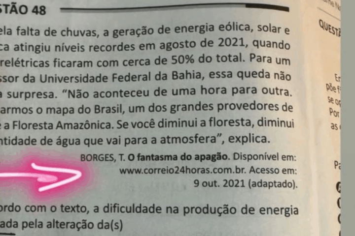 Reportagem do CORREIO vira pergunta do Enem 2025; confira a resposta