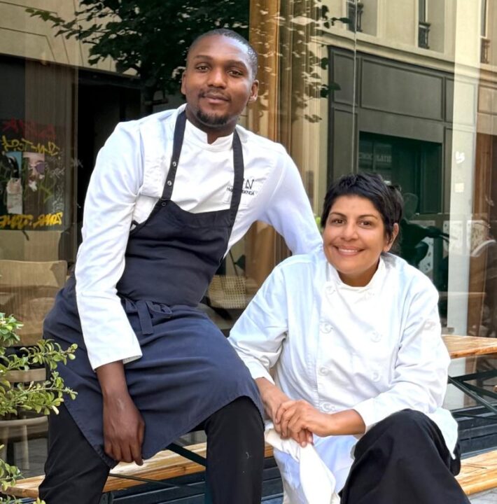 Preta Tirachapéu recebe jantar especial com chef congolês e chocolatier francesa