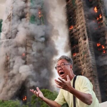 Complexo com 4,6 mil moradores é atingido por incêndio em Hong Kong e imagens impressionam