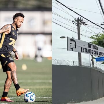 Após ser alvo de críticas, Neymar recebe mensagem de apoio no CT do Santos
