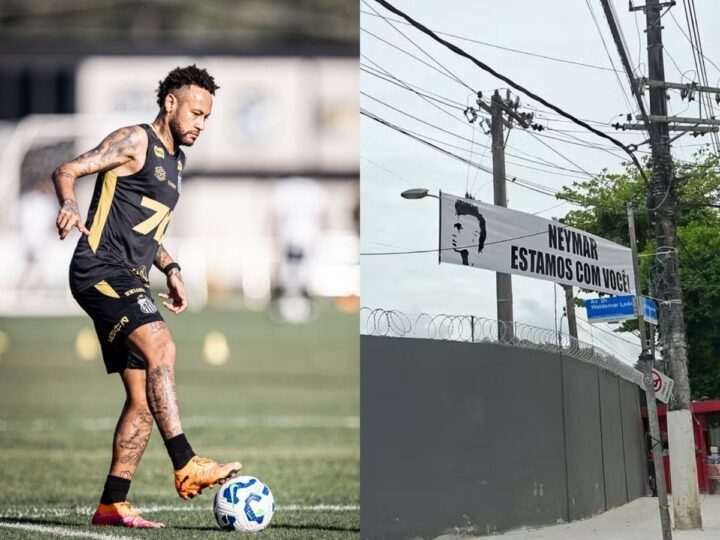Após ser alvo de críticas, Neymar recebe mensagem de apoio no CT do Santos