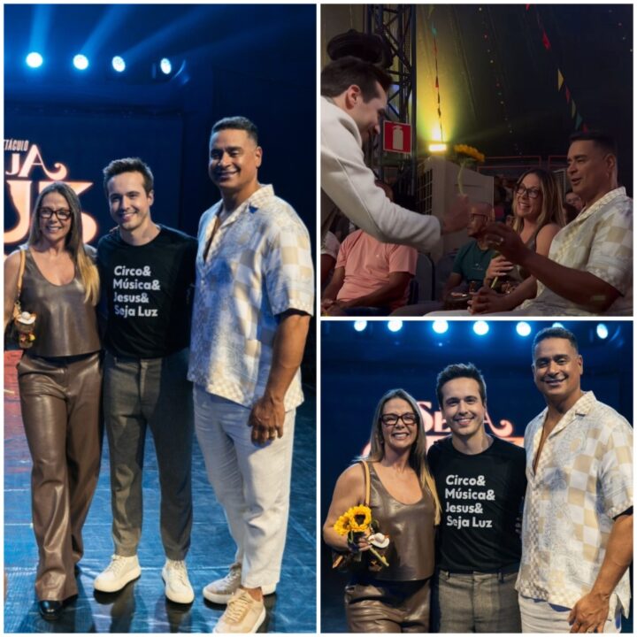 Xanddy e Carla Perez prestigiam circo cristão na Bahia e recebem presente especial