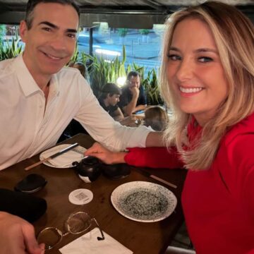 Tici Pinheiro e César Tralli curtem jantar romântico no Rio de Janeiro: “Feliz em estar aqui”