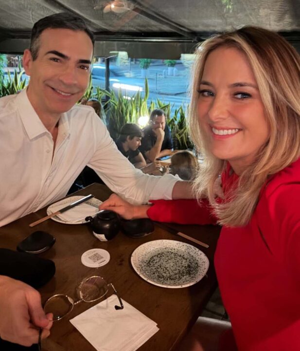 Tici Pinheiro e César Tralli curtem jantar romântico no Rio de Janeiro: “Feliz em estar aqui”