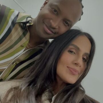 Carol Peixinho prestigia gravação de novo projeto de Thiaguinho após nascimento do filho Bento