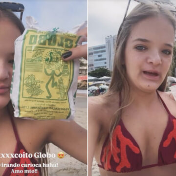 Rafa Justus curte dia de praia no Rio de Janeiro e brinca: “Já estou virando carioca”