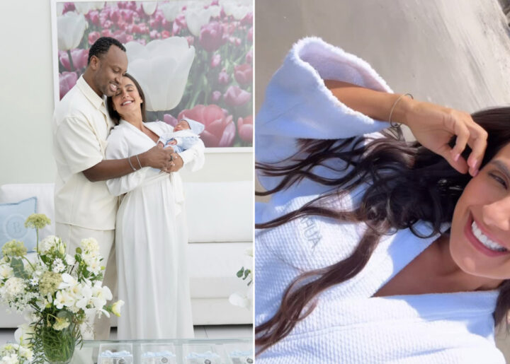 Carol Peixinho ganha surpresa fofa em primeiro dia de trabalho após nascimento do filho Bento