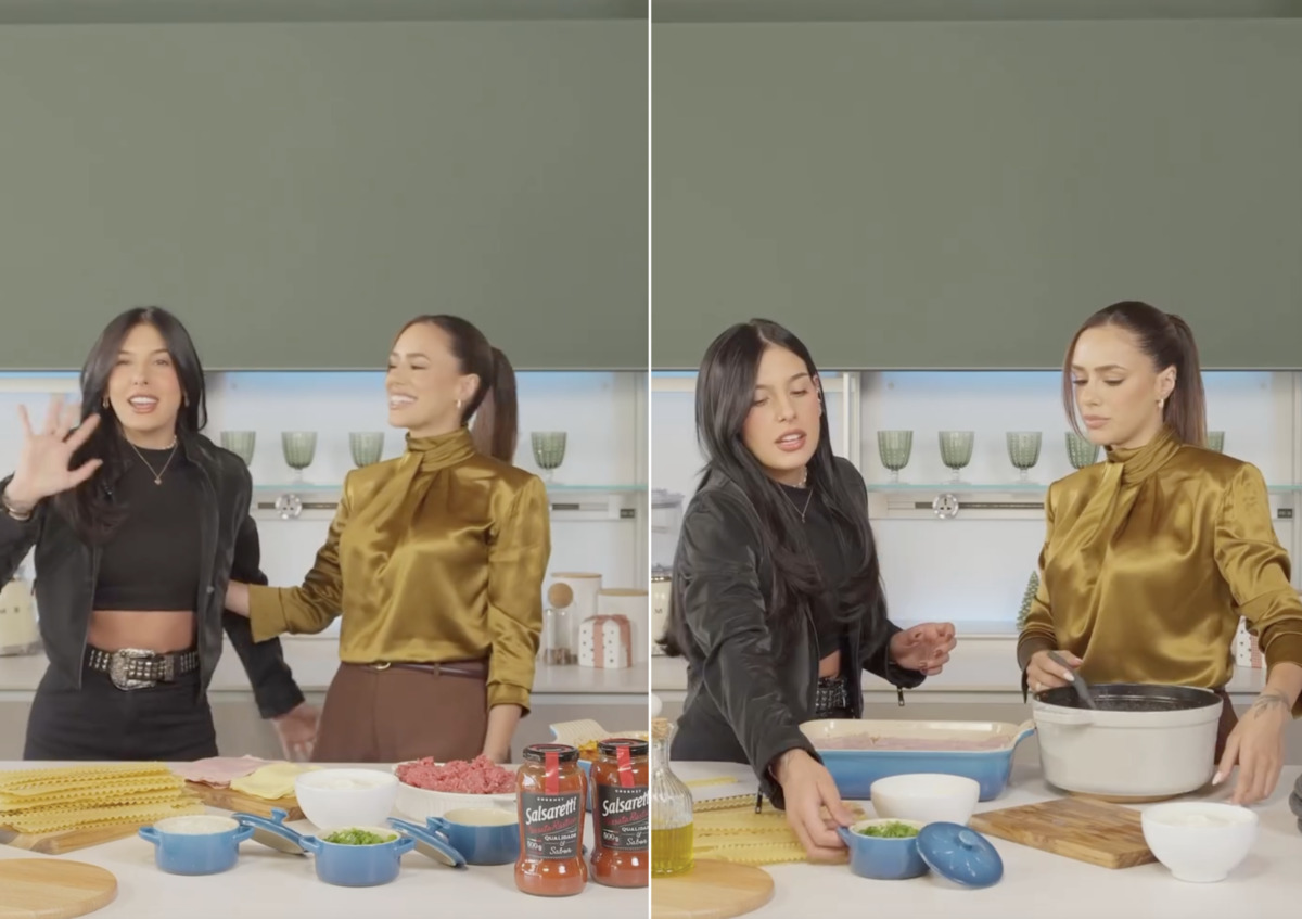 Bruna Biancardi se diverte ao cozinhar com Ana Castela e brinca: “O importante é o gosto”