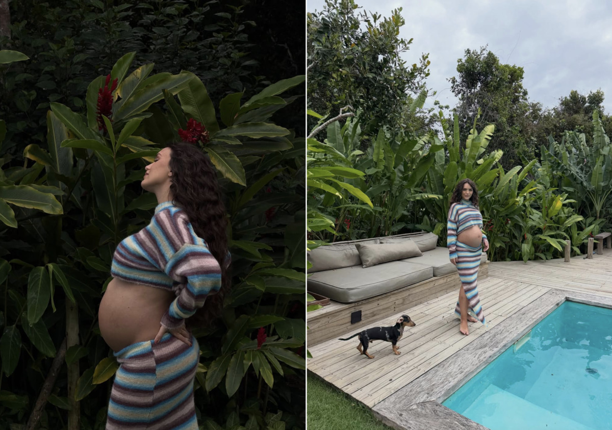 Grávida, Rafa Kalimann exibe barrigão em álbum de fotos na Bahia e declara: “Sou apaixonada”