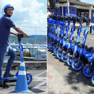 Em Salvador, patinetes elétricos ganham expansão na Cidade Baixa; campanha sobre uso seguro do modal será lançada em novembro