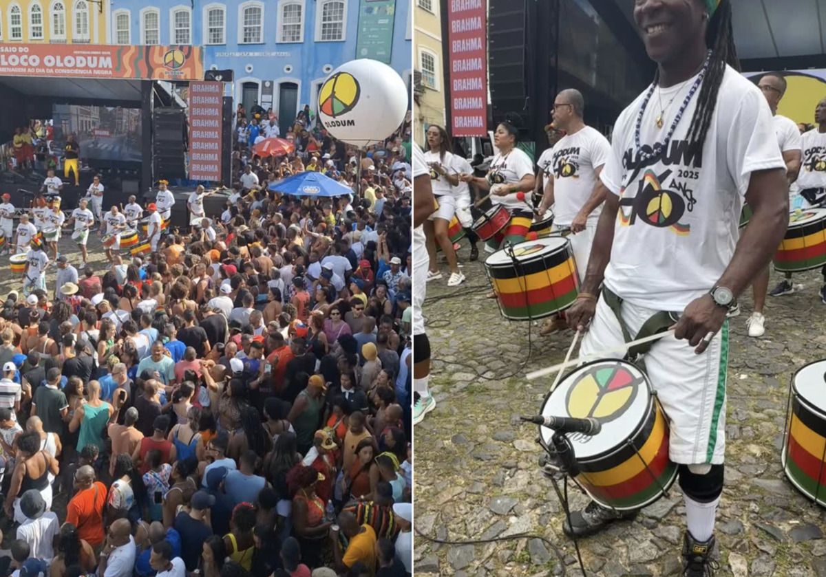 Olodum lota Pelourinho com ensaio especial do Festiquilombo 2025