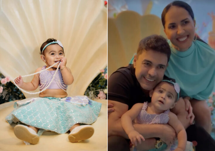Filha de Graciele Lacerda e Zezé ganha festa inspirada na Pequena Sereia e esbanja fofura com look especial
