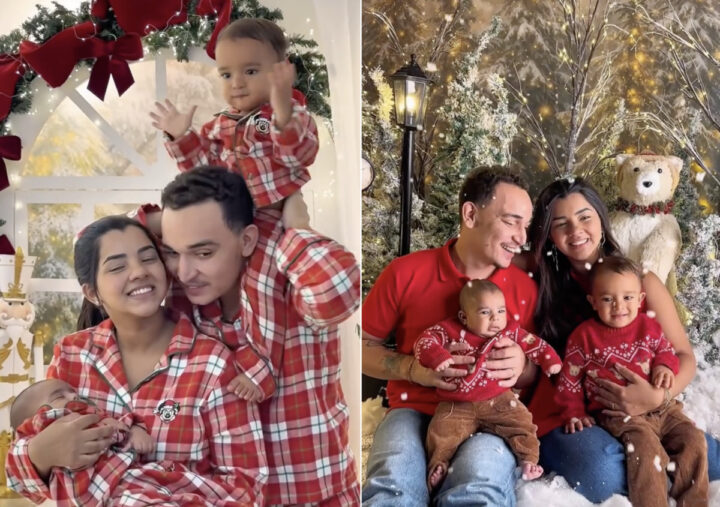 João Gomes e Ary Mirelle encantam ao mostrar ensaio de Natal da família