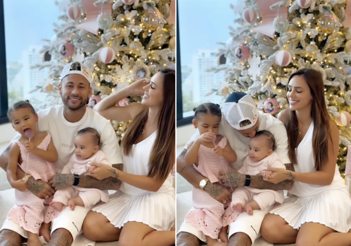 Bruna Biancardi encanta ao mostrar momento especial com Neymar e as filhas Mavie e Mel
