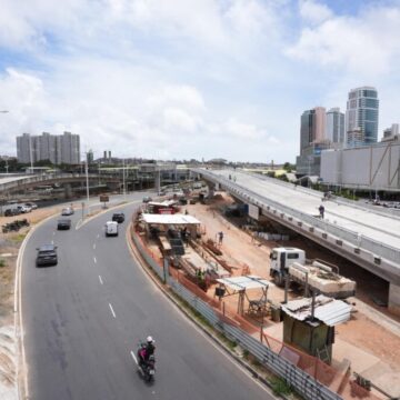 Obras do novo viaduto na Avenida ACM alteram trânsito em Salvador a partir desta quinta (6)