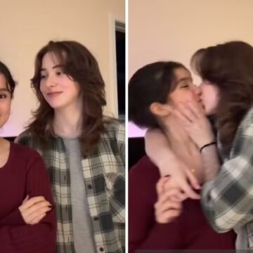 Filha de Sandra Annenberg posta foto beijando a namorada em fantasia de casal para o Halloween